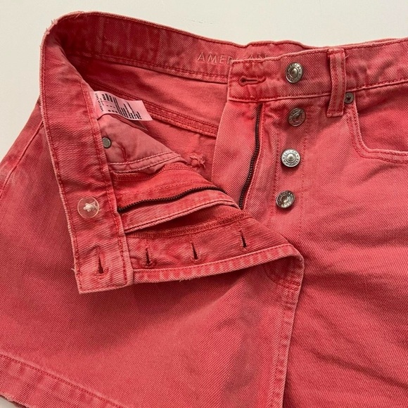 American Eagle Outfitters Skirts | Denim Mom Skort Wild Watermelon - Picture 7 of 8